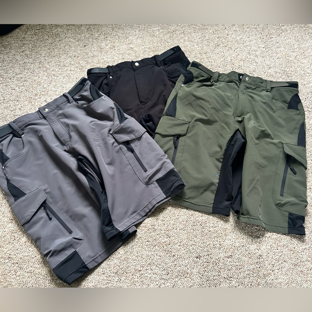 Men's Outdoor Softshell Pants - Olive, Gray, Black XL